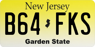 NJ license plate B64FKS