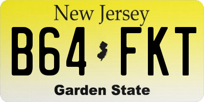 NJ license plate B64FKT