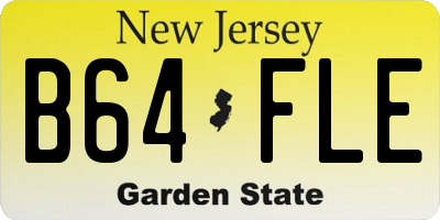 NJ license plate B64FLE