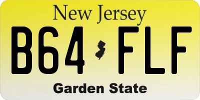 NJ license plate B64FLF