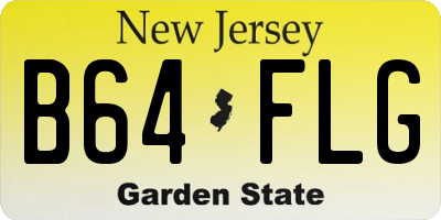 NJ license plate B64FLG