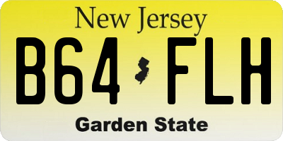 NJ license plate B64FLH