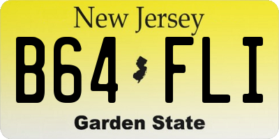 NJ license plate B64FLI