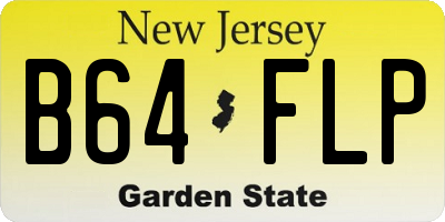 NJ license plate B64FLP