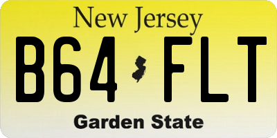 NJ license plate B64FLT