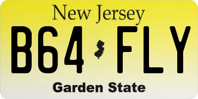 NJ license plate B64FLY