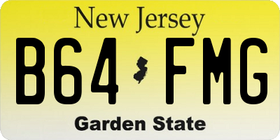 NJ license plate B64FMG