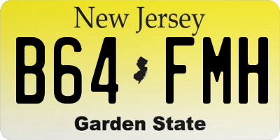 NJ license plate B64FMH