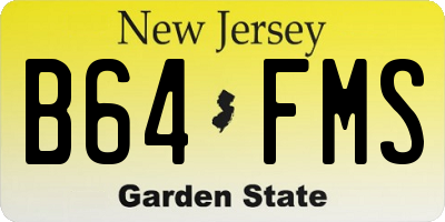 NJ license plate B64FMS