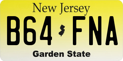 NJ license plate B64FNA