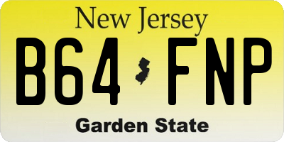 NJ license plate B64FNP