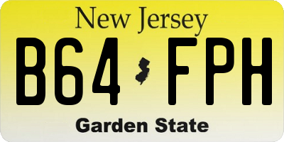NJ license plate B64FPH