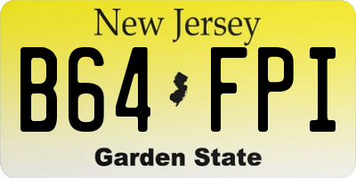 NJ license plate B64FPI