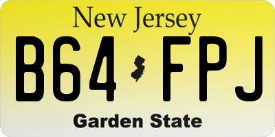 NJ license plate B64FPJ
