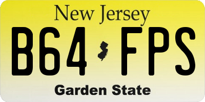 NJ license plate B64FPS