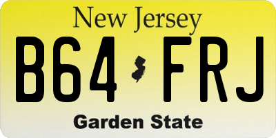 NJ license plate B64FRJ