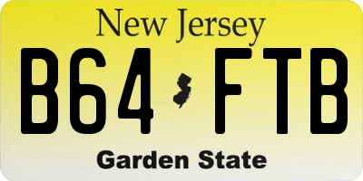 NJ license plate B64FTB