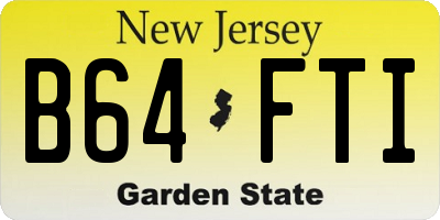 NJ license plate B64FTI