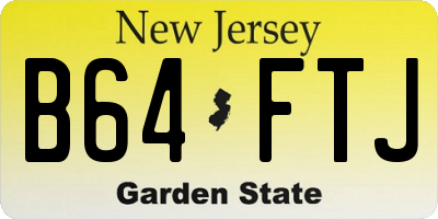 NJ license plate B64FTJ