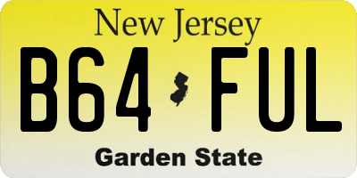 NJ license plate B64FUL