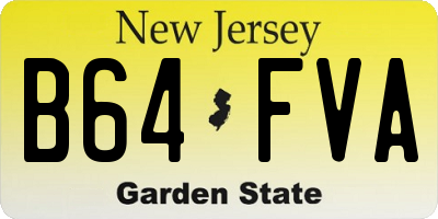 NJ license plate B64FVA