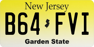 NJ license plate B64FVI