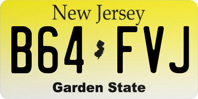 NJ license plate B64FVJ