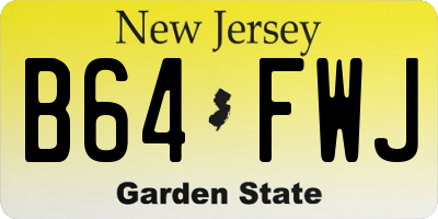 NJ license plate B64FWJ