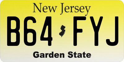 NJ license plate B64FYJ