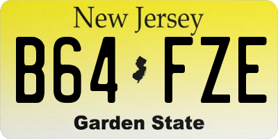 NJ license plate B64FZE