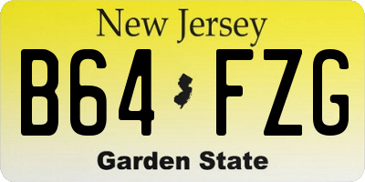 NJ license plate B64FZG