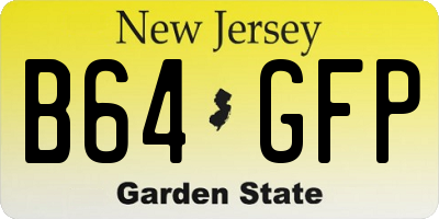 NJ license plate B64GFP