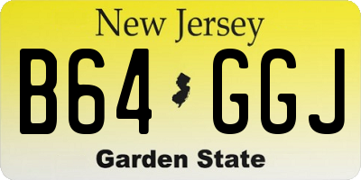 NJ license plate B64GGJ