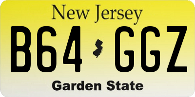 NJ license plate B64GGZ