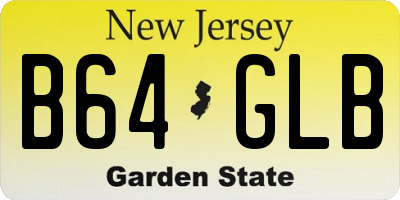 NJ license plate B64GLB