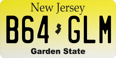 NJ license plate B64GLM