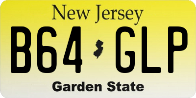 NJ license plate B64GLP