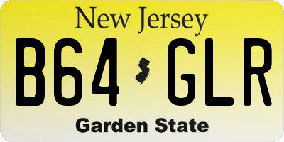 NJ license plate B64GLR