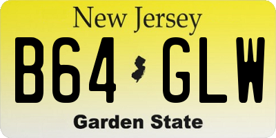 NJ license plate B64GLW