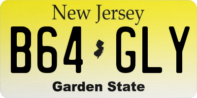 NJ license plate B64GLY