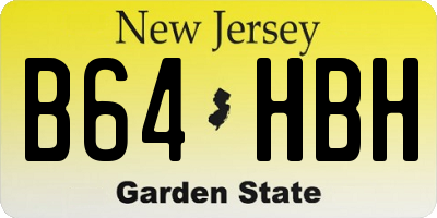NJ license plate B64HBH