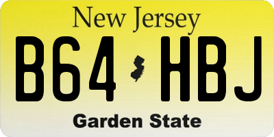 NJ license plate B64HBJ