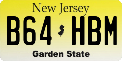 NJ license plate B64HBM