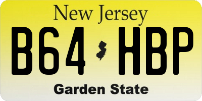 NJ license plate B64HBP