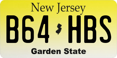 NJ license plate B64HBS