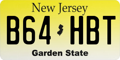 NJ license plate B64HBT