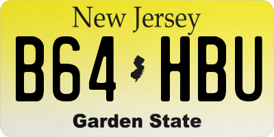 NJ license plate B64HBU