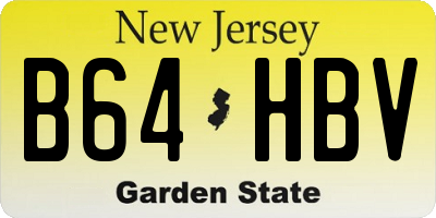 NJ license plate B64HBV