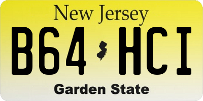 NJ license plate B64HCI