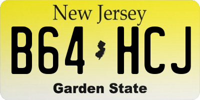 NJ license plate B64HCJ